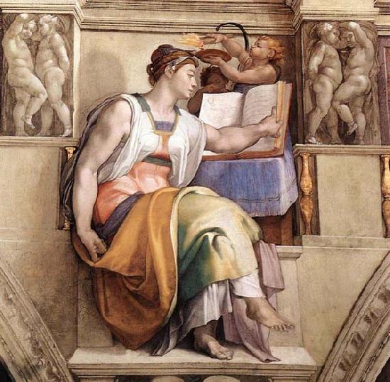 Michelangelo Buonarroti The Erythraean Sibyl Germany oil painting art
